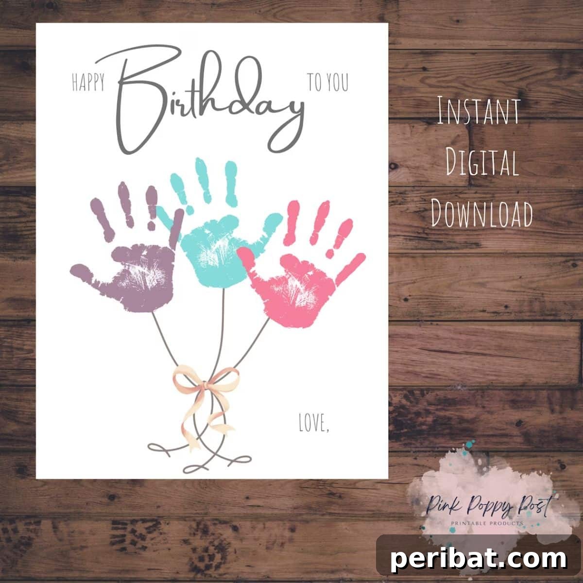 Craft 35 Stunning DIY Birthday Cards 28 Happy Birthday Handprint Custom Card