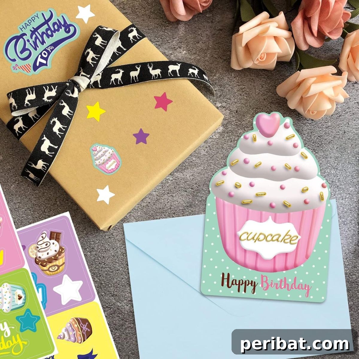 Craft 35 Stunning DIY Birthday Cards 36 DIY Happy Birthday Cupcake Card