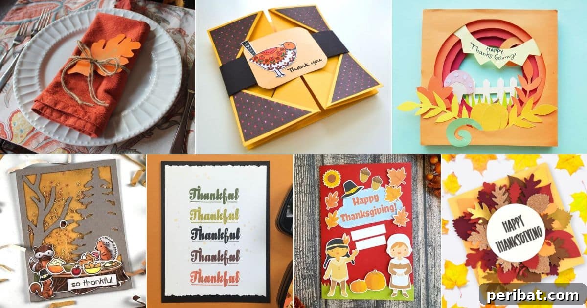 35 DIY Thanksgiving Cards facebook image.