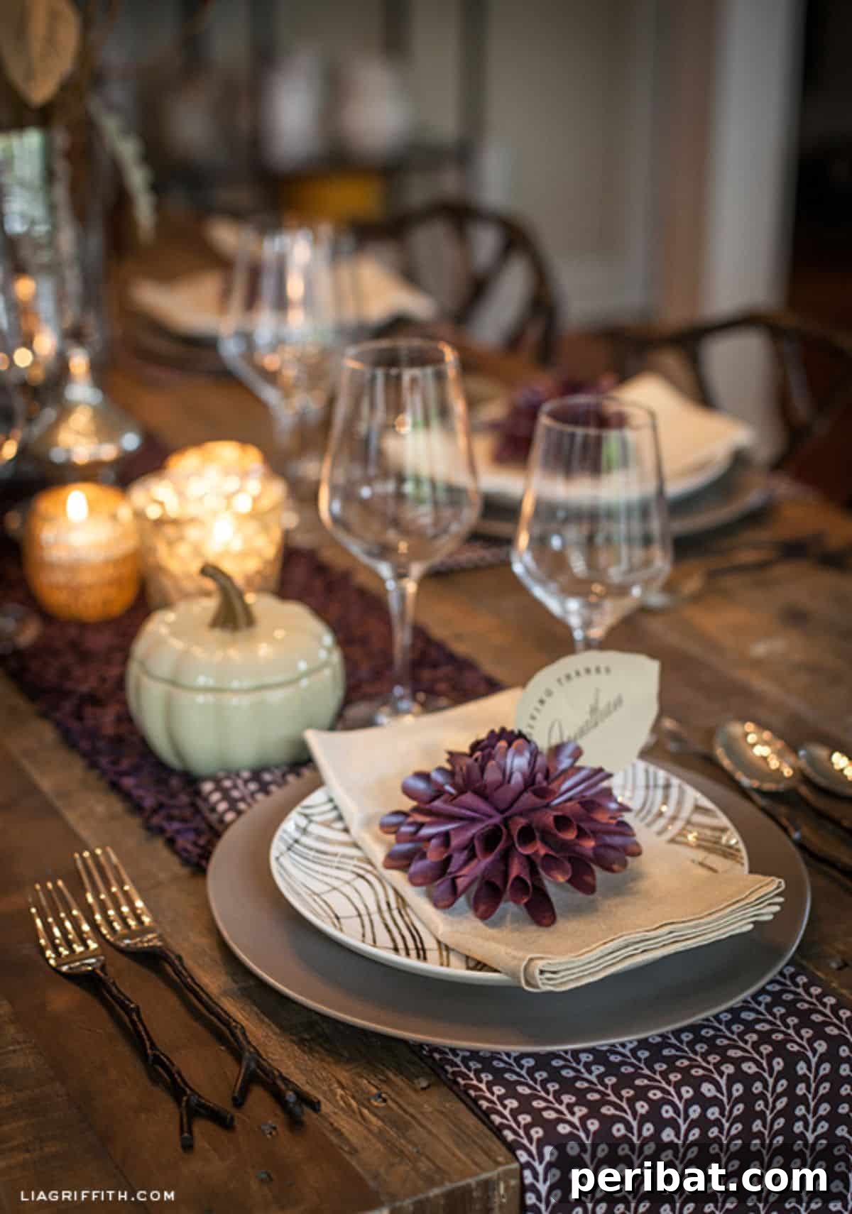 Thanksgiving Table Inspiration + Editable Leaf Place Cards