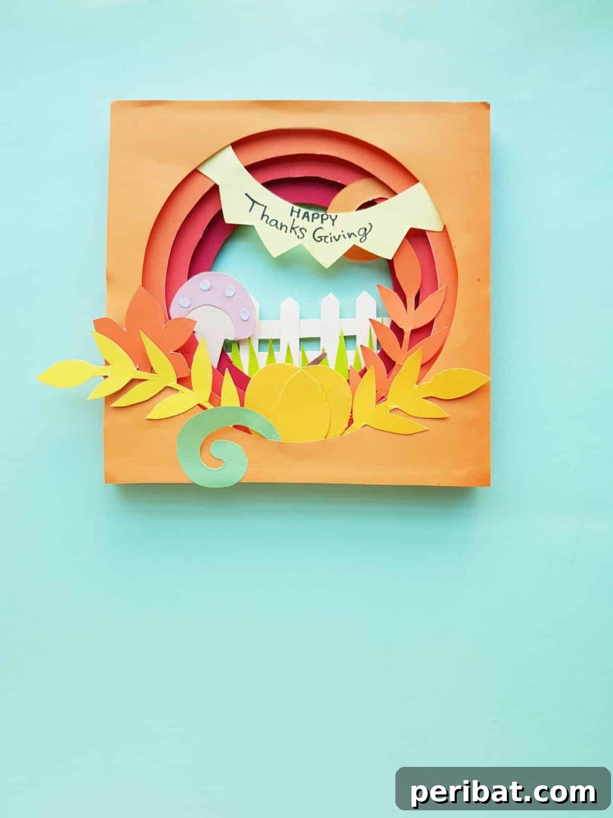 Beautiful 3D Thanksgiving Card Craft