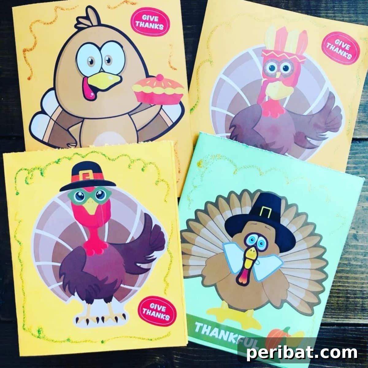 DIY Easy Thanksgiving Cards for Kids