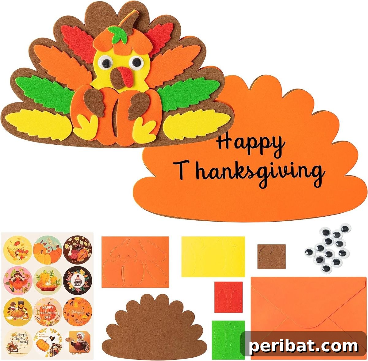 Thanksgiving Thankful Foam Crafts Card Kit