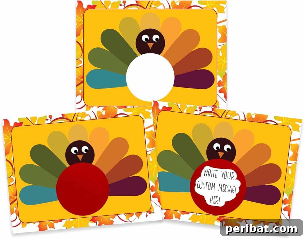 Turkey Thanksgiving Cards DIY