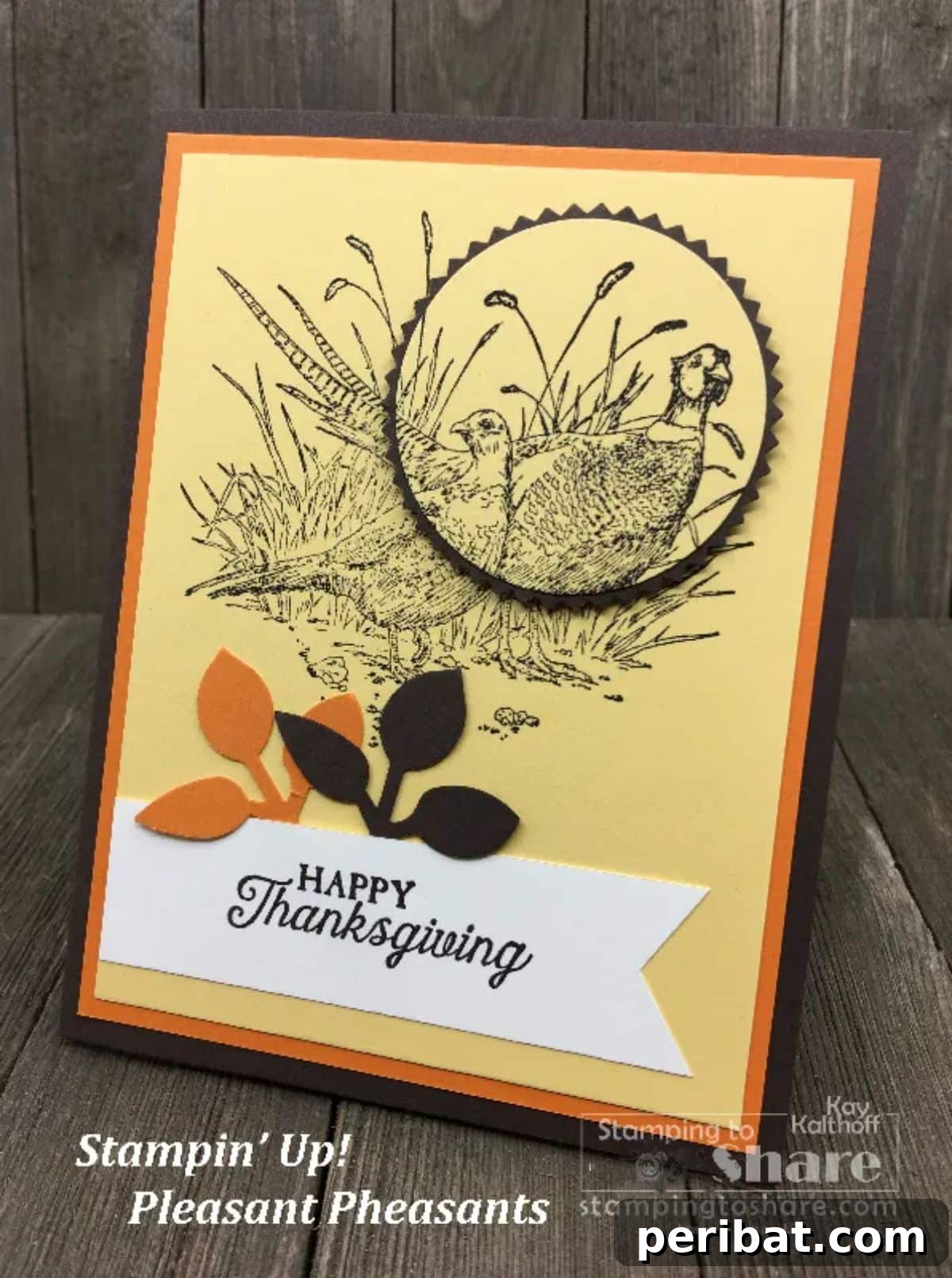 DIY Thanksgiving Card With Pleasant Pheasants