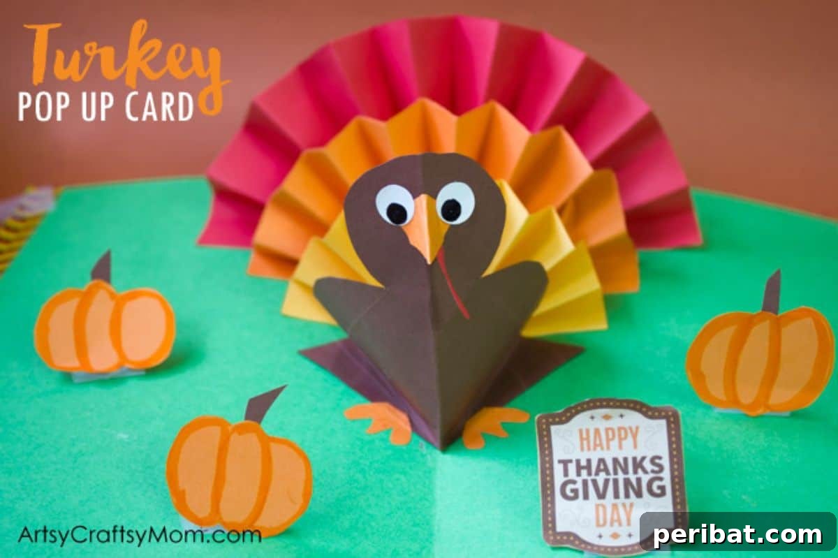 DIY Thanksgiving Turkey Pop-up Card