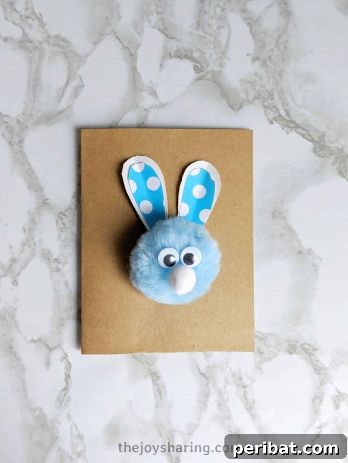 44 Handmade Easter Card Ideas 25 DIY POM POM Bunny Easter Card
