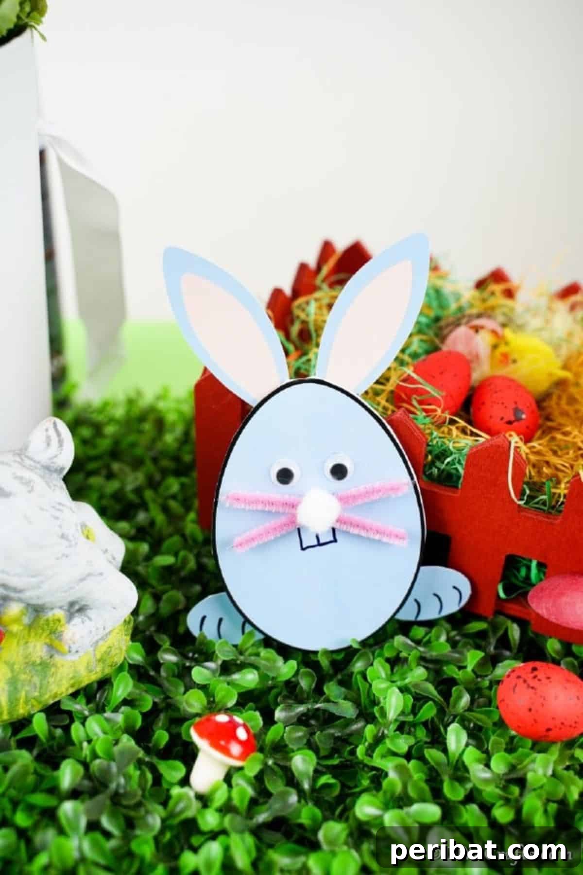 44 Handmade Easter Card Ideas 4 Printable Egg Shaped Easter Bunny Card