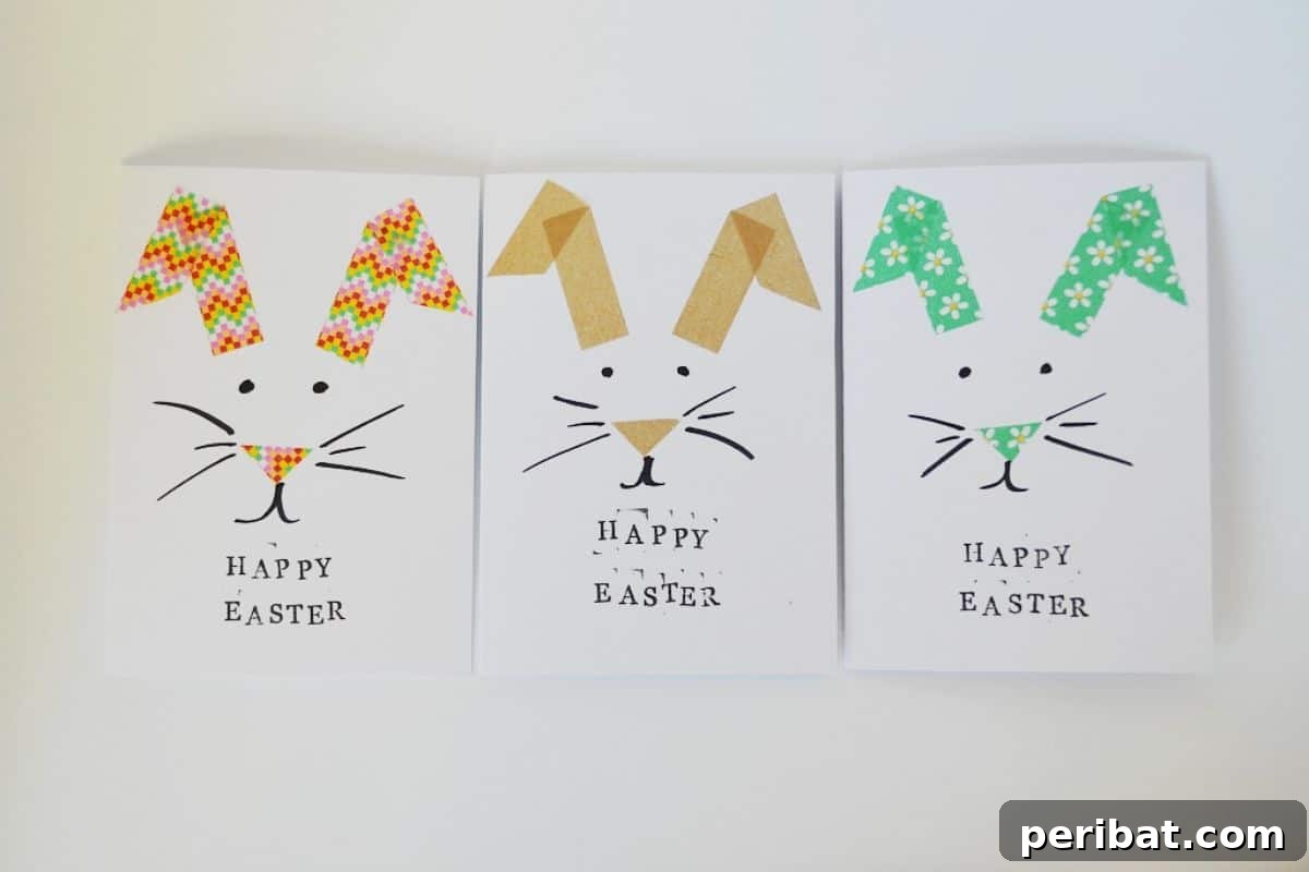 44 Handmade Easter Card Ideas 33 DIY Easter Bunny Greeting Cards