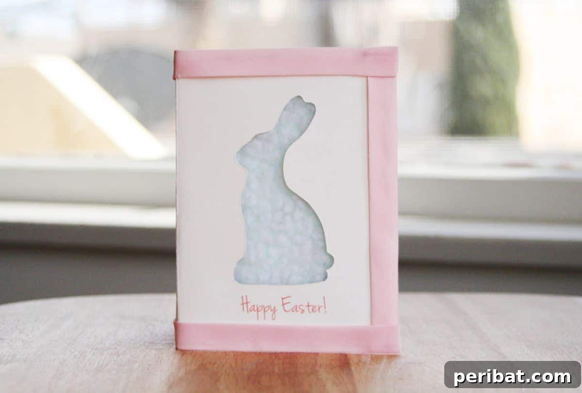 44 Handmade Easter Card Ideas 41 DIY: Furry Rabbit Easter Card