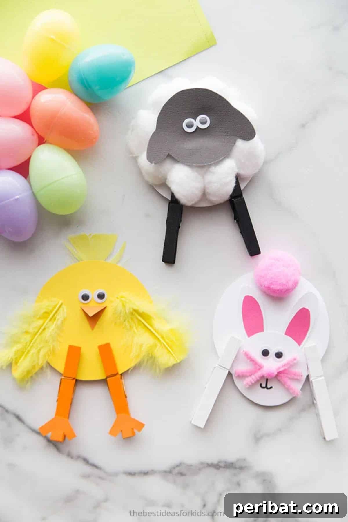 44 Handmade Easter Card Ideas 46 DIY Clothespin Animal Easter Cards