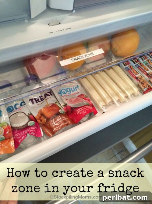 Dedicated Snack Zone in the Fridge