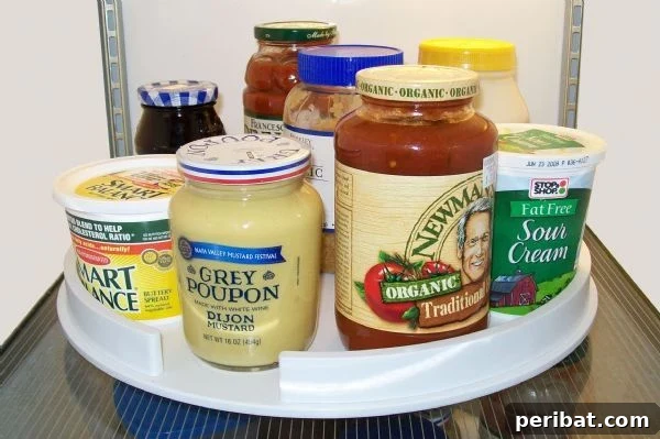 Lazy Susan for Easy Fridge Access