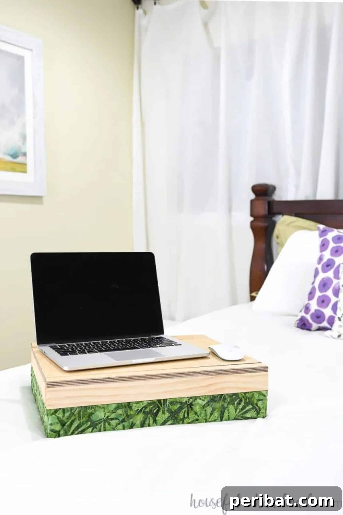 DIY lap desk with storage, portable workstation, practical gift for girlfriend