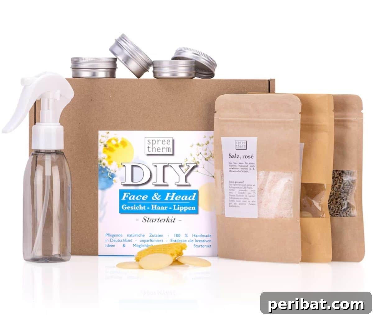 DIY lip balm and facial care kit, handmade natural beauty products, self-care gift for girlfriend