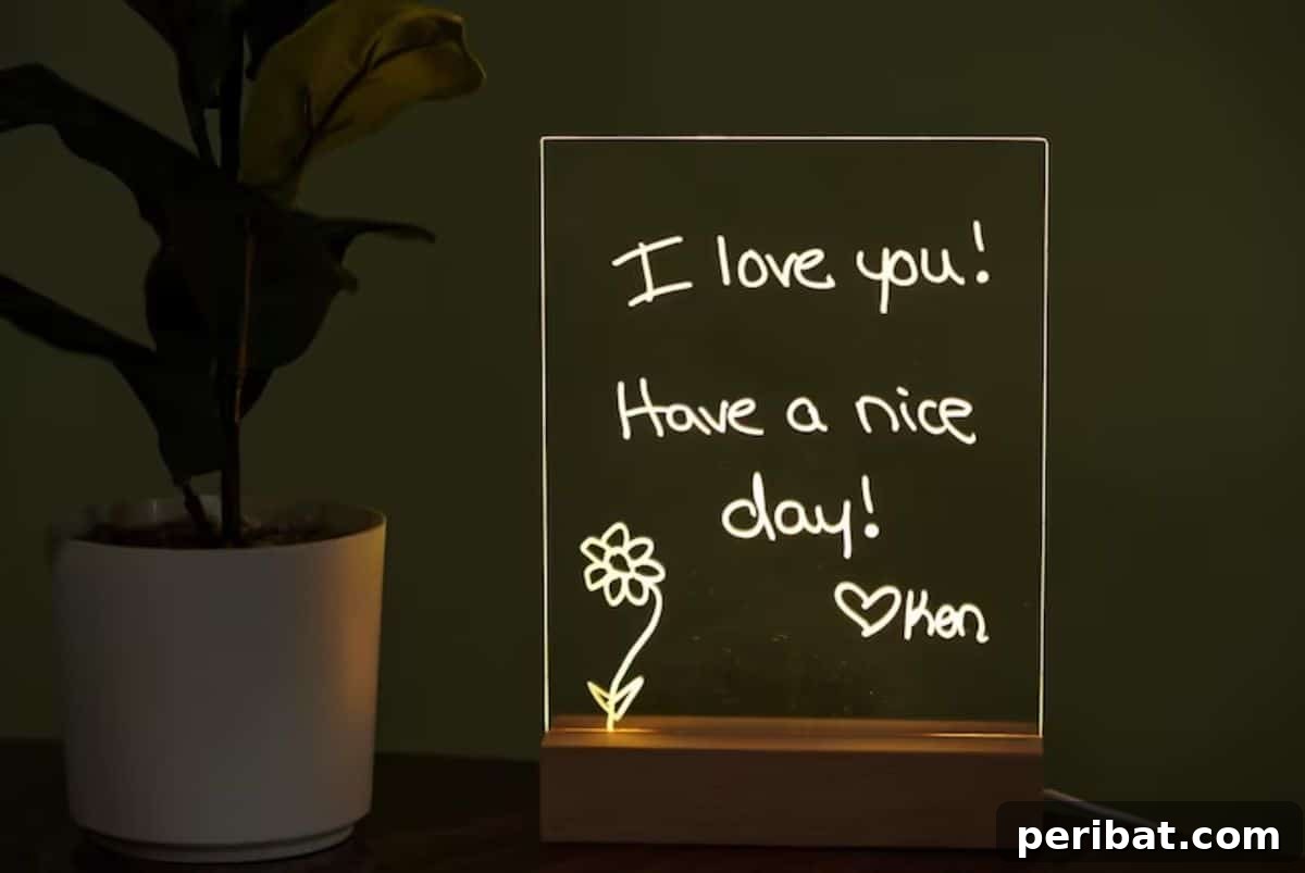Custom message night light, DIY personalized lamp, romantic gift for girlfriend