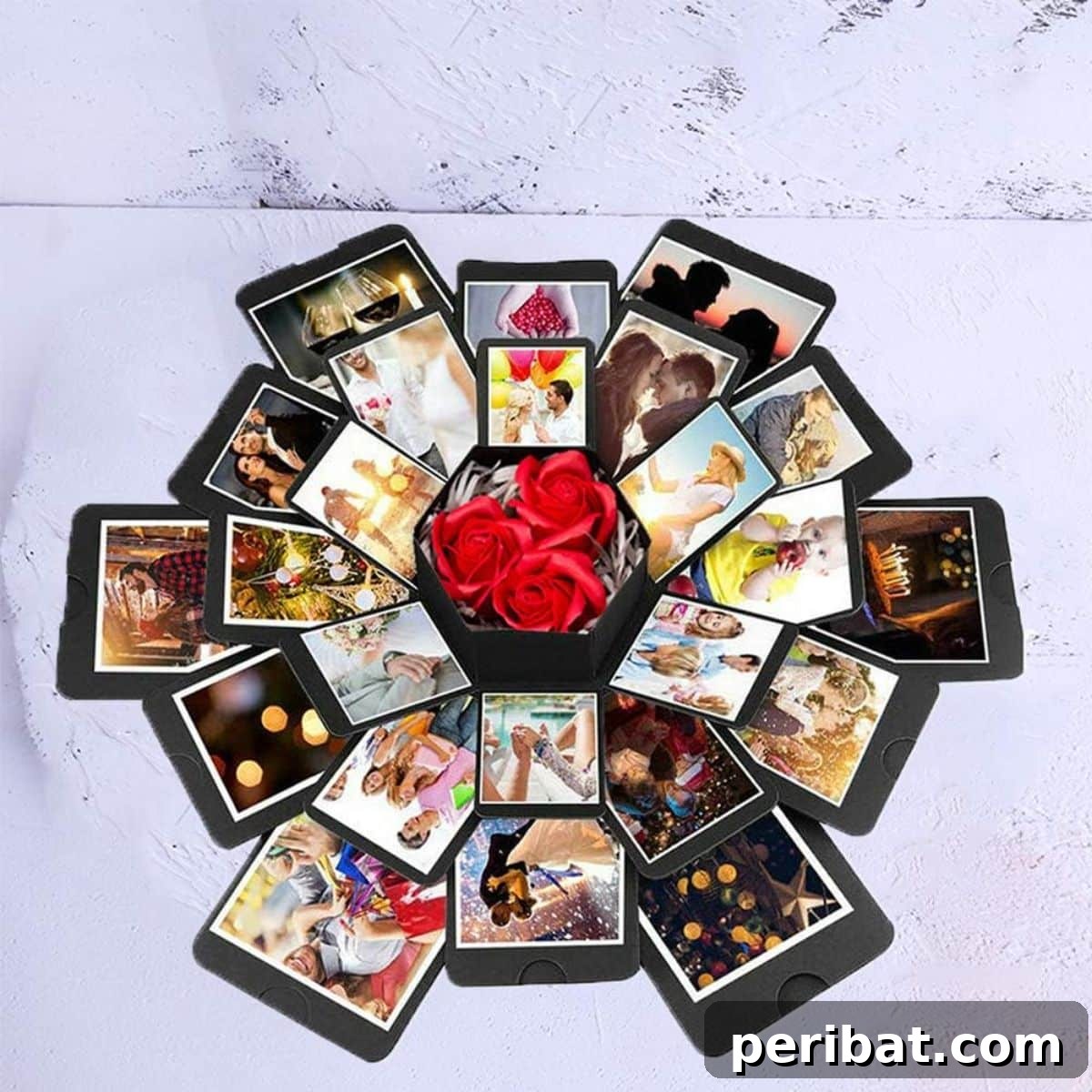 Explosion DIY gift box set, surprise exploding love box, creative romantic present for couples