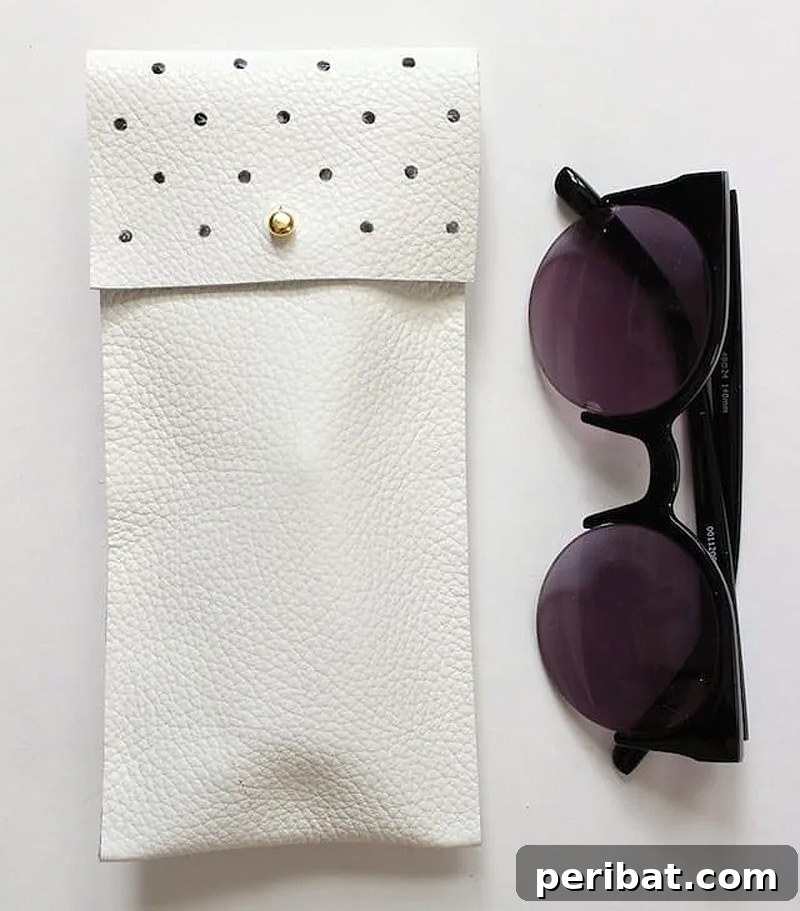 Craft Your Own Stylish Sunglass Cases 14 no-sew leather sunglasses pouch