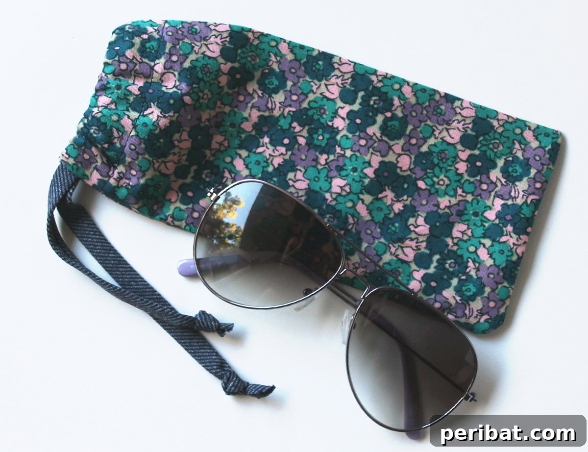 Craft Your Own Stylish Sunglass Cases 23 drawstring pouch