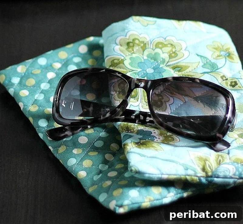 Craft Your Own Stylish Sunglass Cases 27 quilted sunglass case with floral pattern