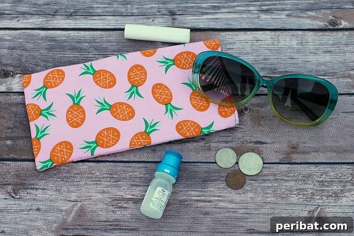 Craft Your Own Stylish Sunglass Cases 4 sew simple sunglasses case with pocket