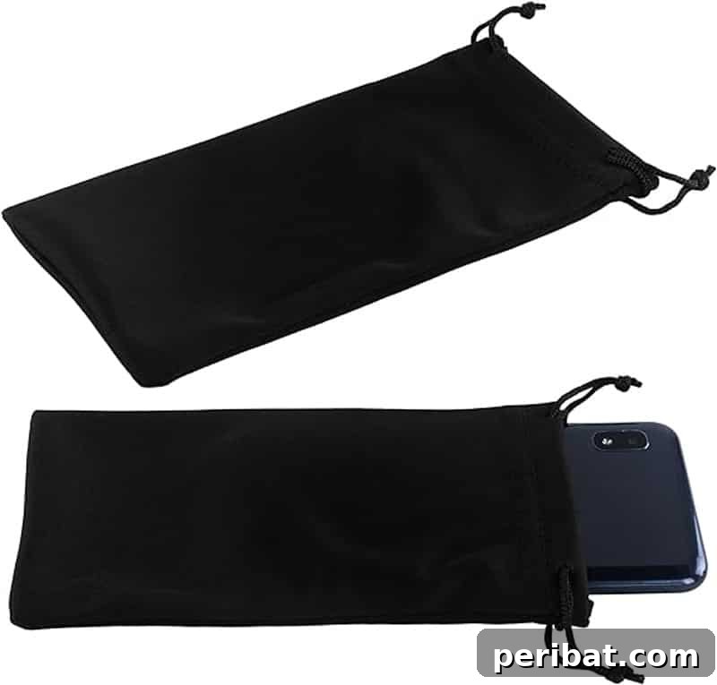 Craft Your Own Stylish Sunglass Cases 35 black microfiber drawstring sunglasses pouch