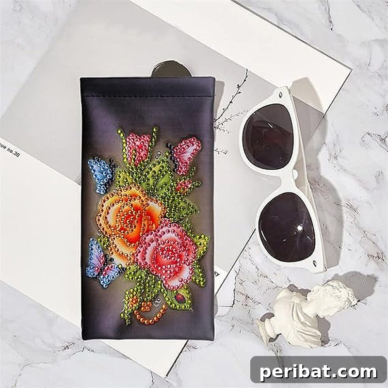 Craft Your Own Stylish Sunglass Cases 37 diamond painting kit leather eyeglasses pouch