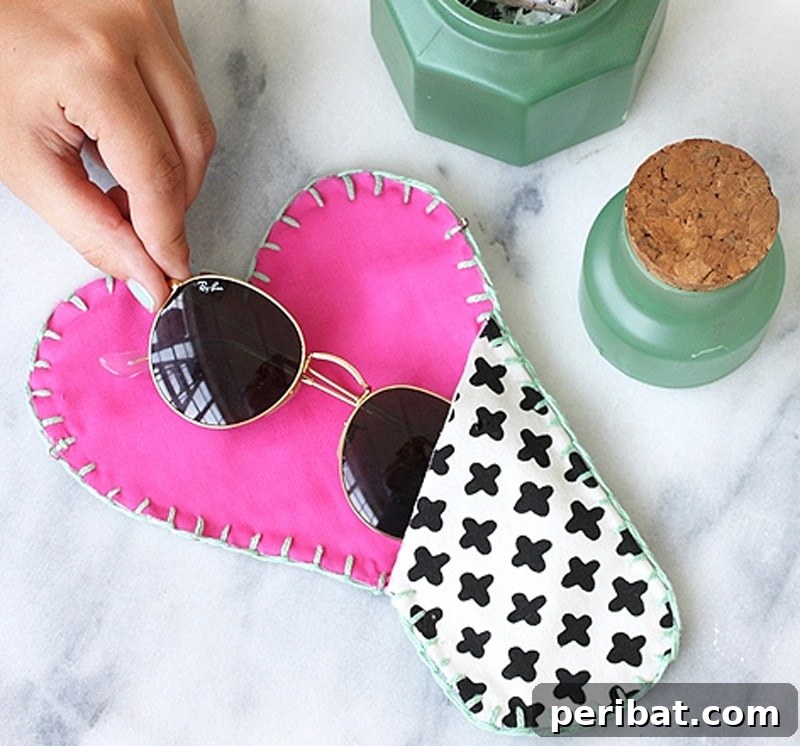 Craft Your Own Stylish Sunglass Cases 9 canvas heart sunglass pouch
