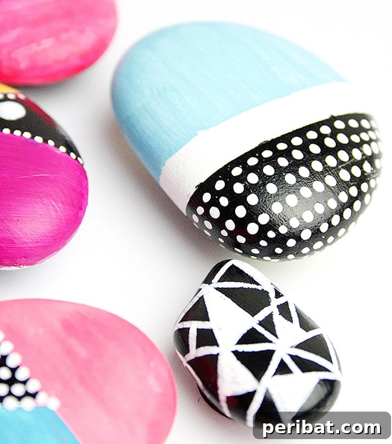 Creative Painted Rocks: Ideas, Projects, and Starter Kits 22 Small, painted rocks transformed into decorative magnets