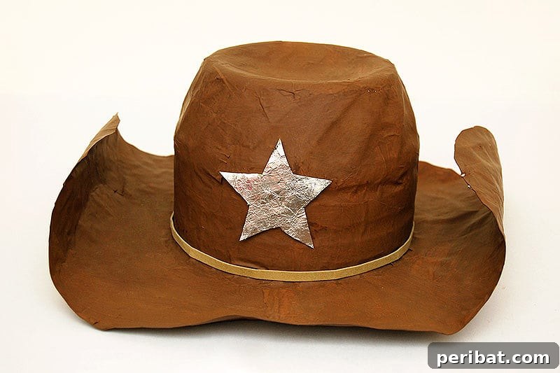 Creative papier mache hat, ideal for costumes or themed events
