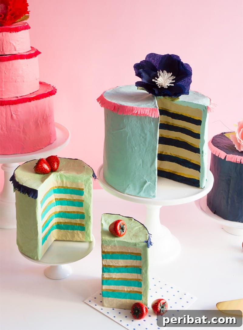 Craft captivating paper mache cakes in various designs