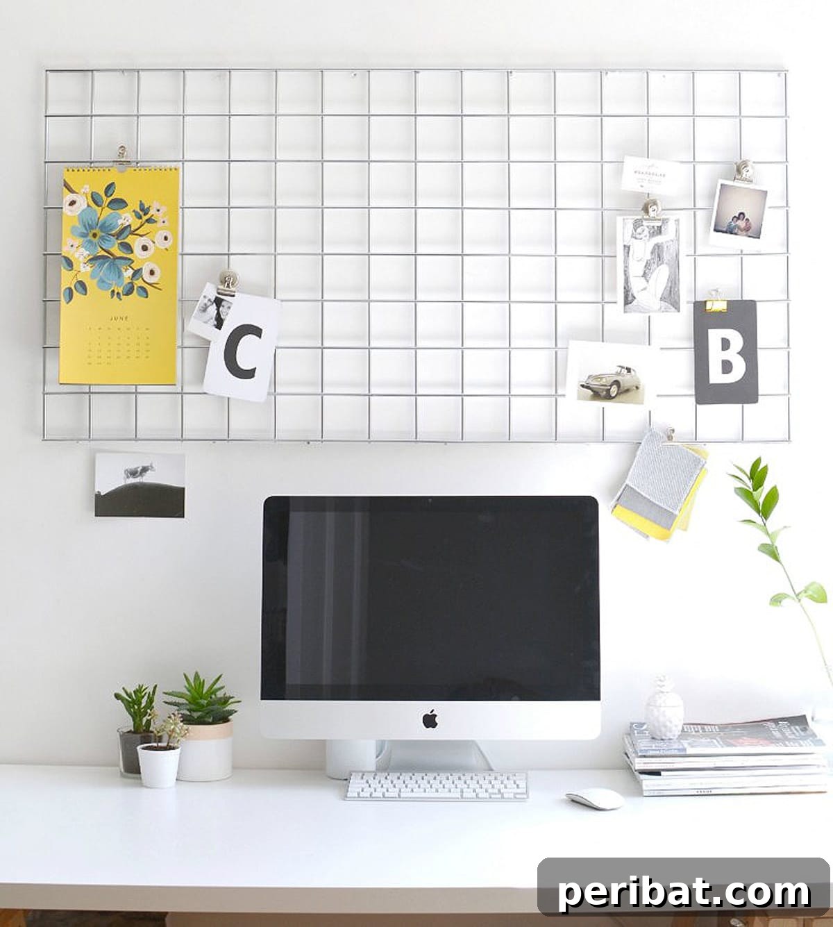 27 Creative DIY Pinboard Projects 11 Modern DIY home office metal memo board with a metallic gold finish