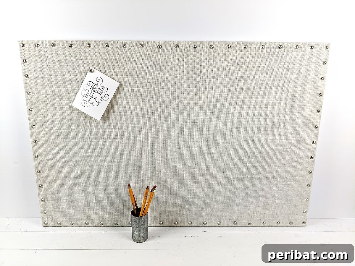27 Creative DIY Pinboard Projects 18 Large premium white burlap fabric magnetic or cork bulletin board