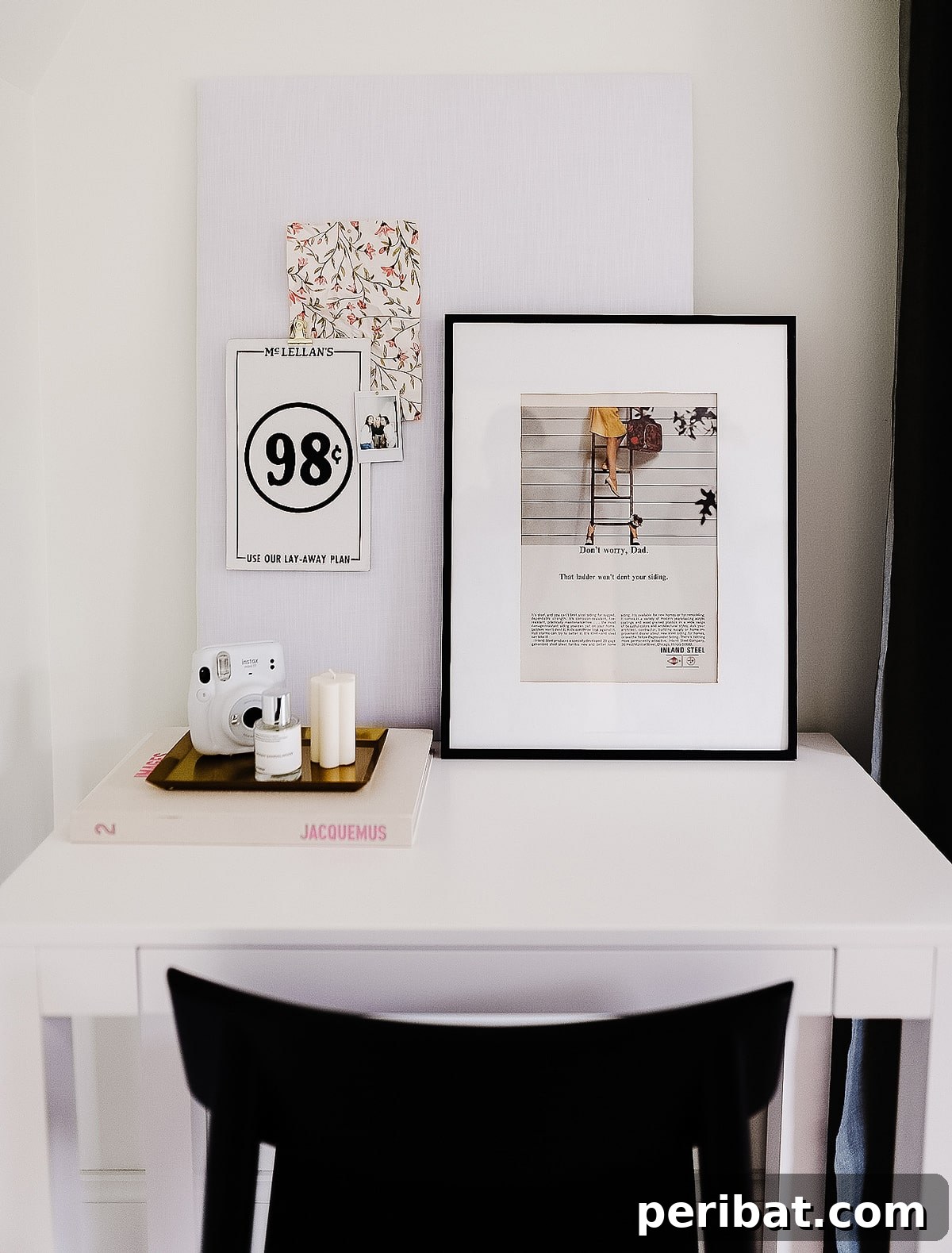 27 Creative DIY Pinboard Projects 26 Chic and practical easy DIY plain white pin board on a desk