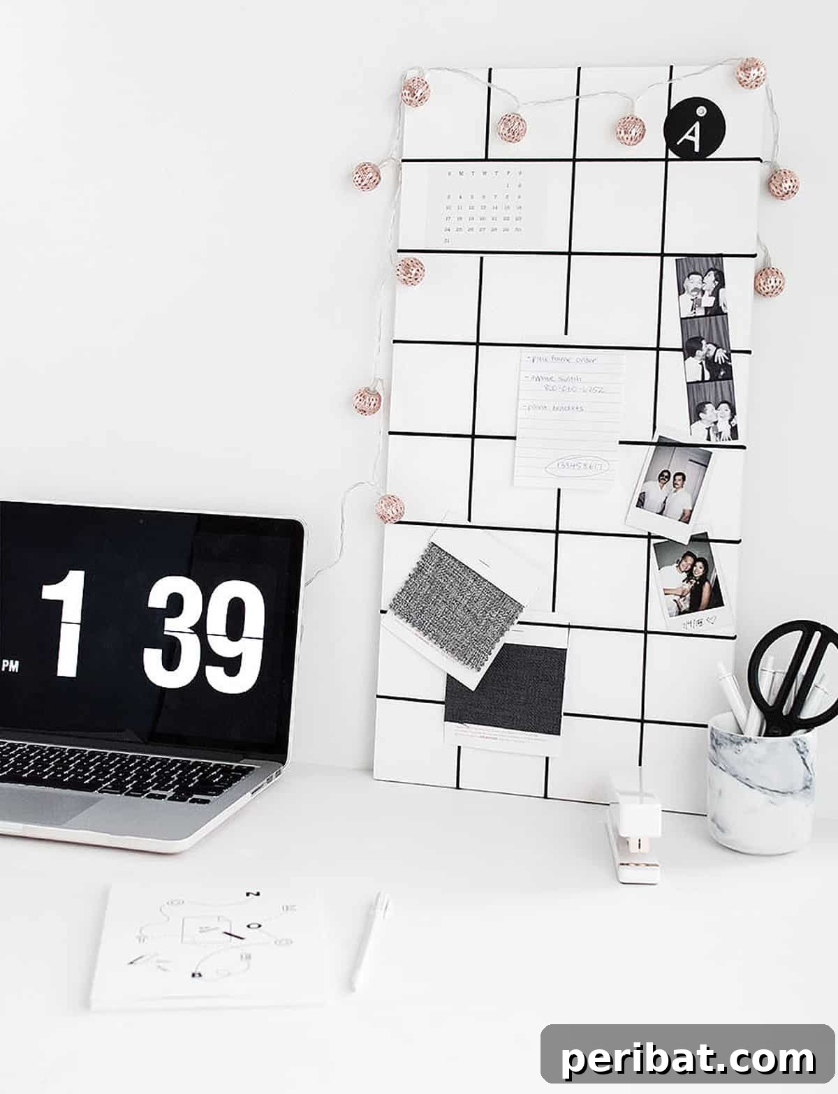 27 Creative DIY Pinboard Projects 27 Modern DIY memo board with an elastic grid for innovative display