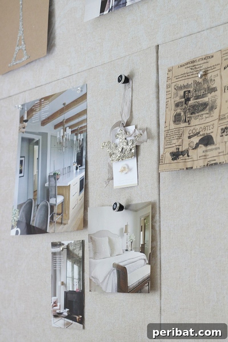 27 Creative DIY Pinboard Projects 6 Fabric-covered bulletin board crafted from foam boards for lightweight display