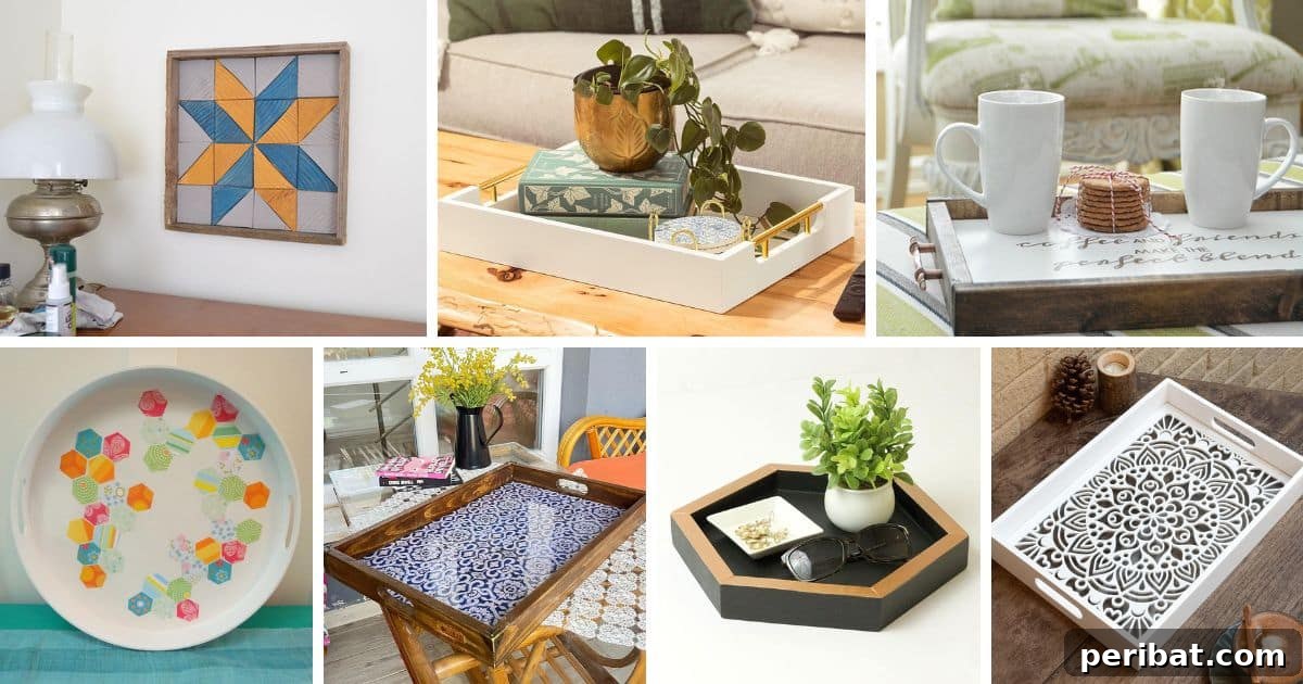 42 Creative DIY Serving Tray Projects 2 Collection of 42 diverse DIY serving trays for home decor and entertaining