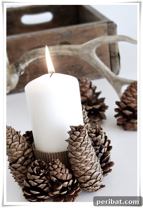 Pinecone Candle Holders