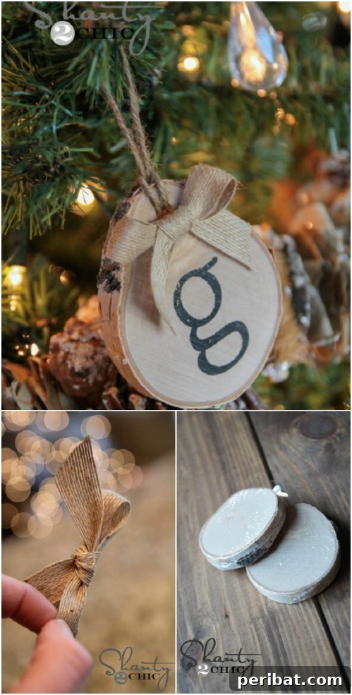 Birch Initial Ornaments