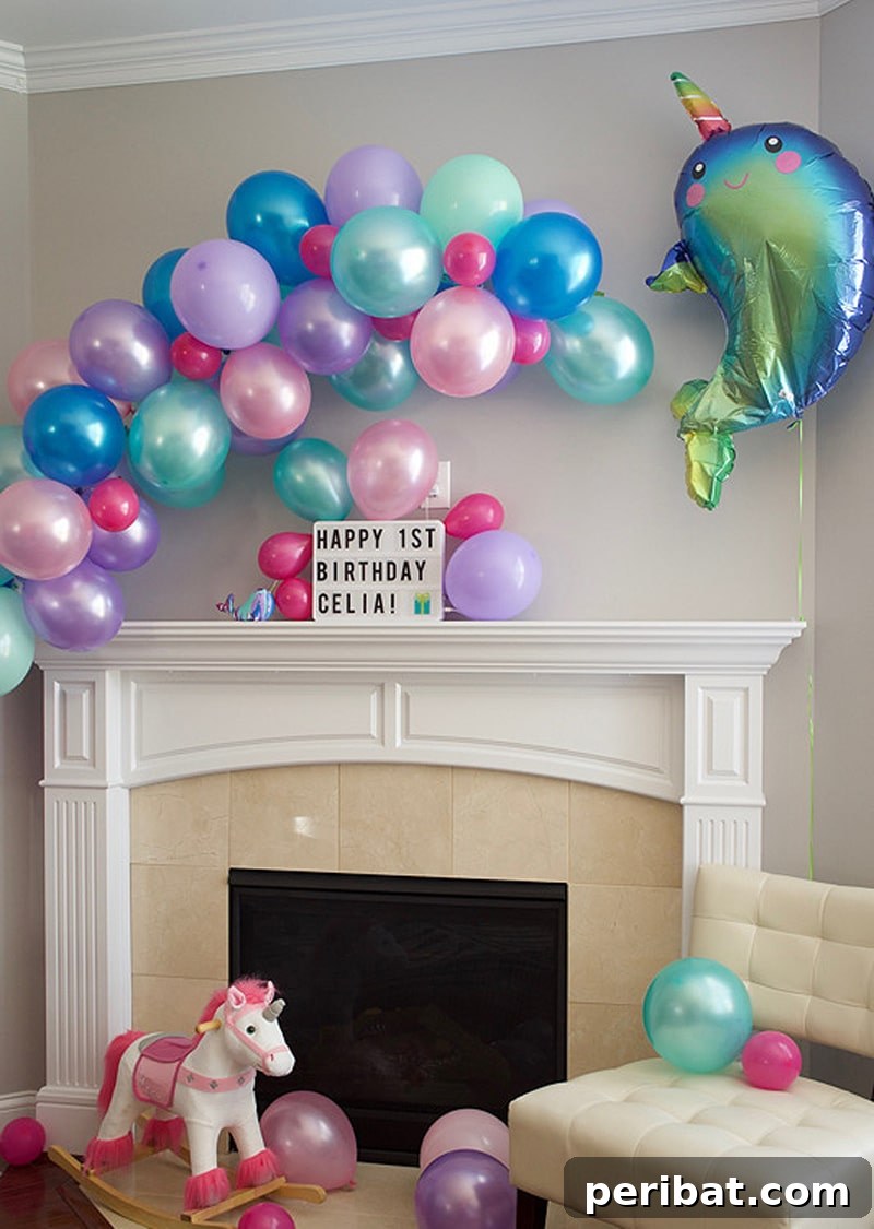 Stunning DIY Balloon Garlands: 27 Ideas & Starter Kits 20 unicorn-themed balloon garland