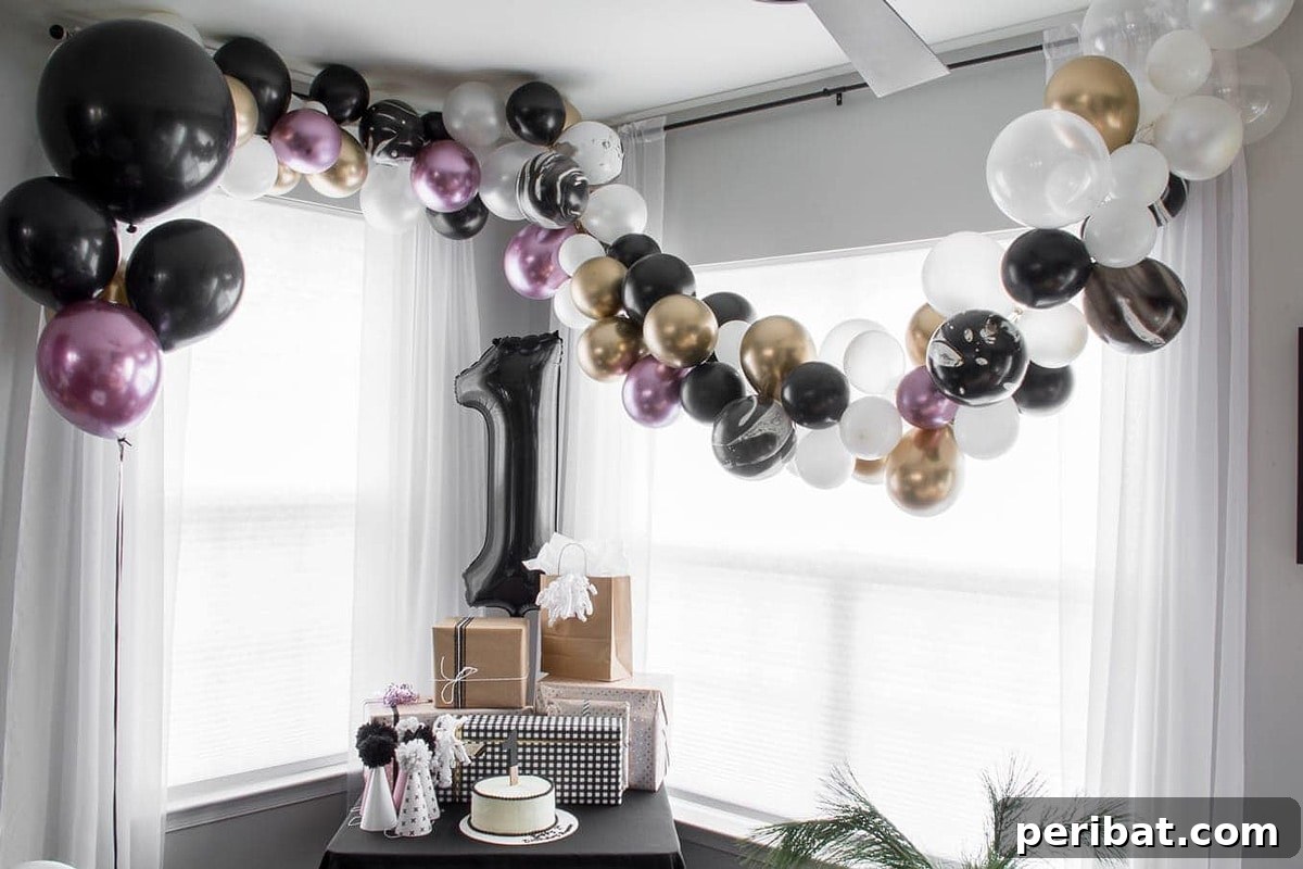 Stunning DIY Balloon Garlands: 27 Ideas & Starter Kits 6 plain balloons birthday