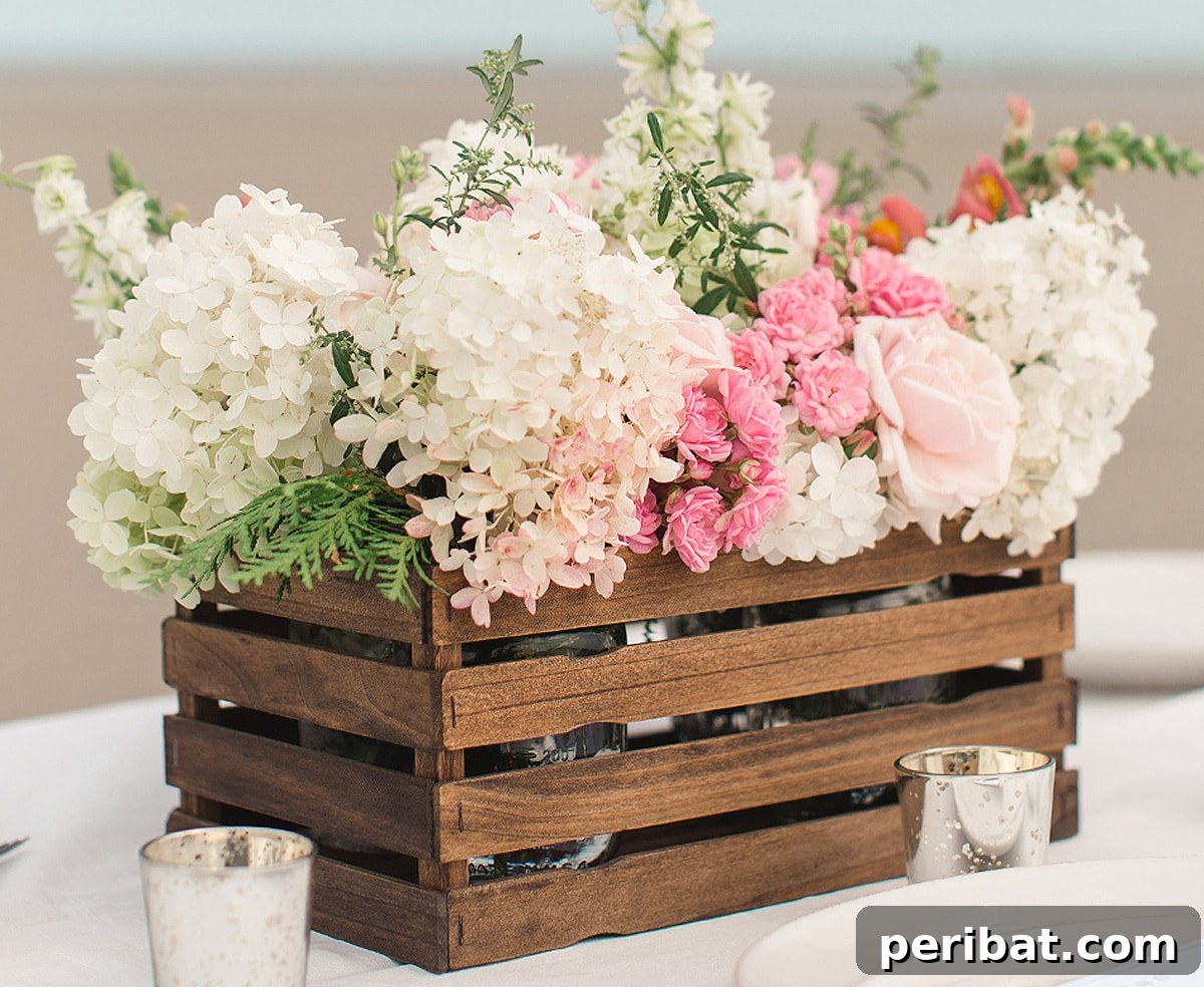Unique DIY paint stick basket centerpiece with customizable stains