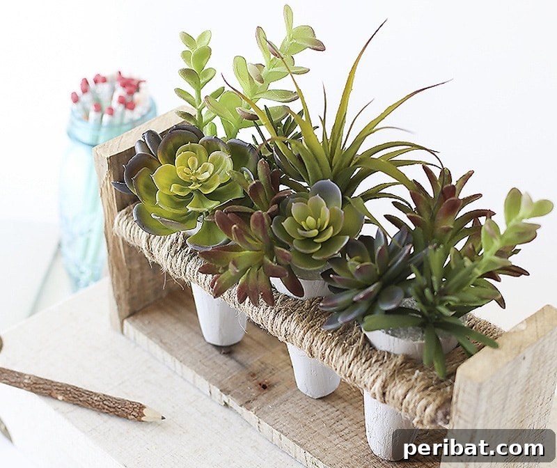 Rustic modern DIY faux concrete pallet planter