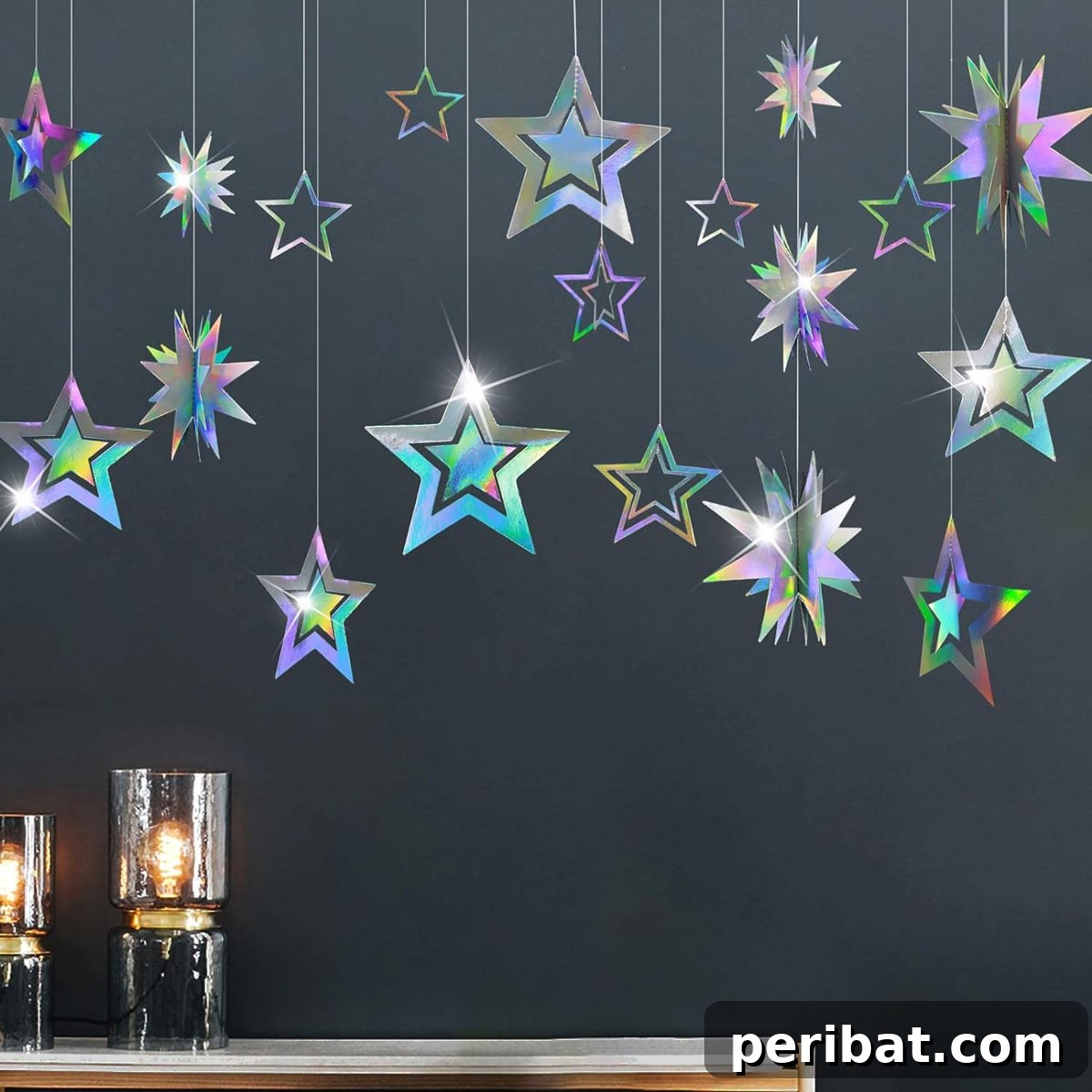 iridescent party decoration star shaped kit