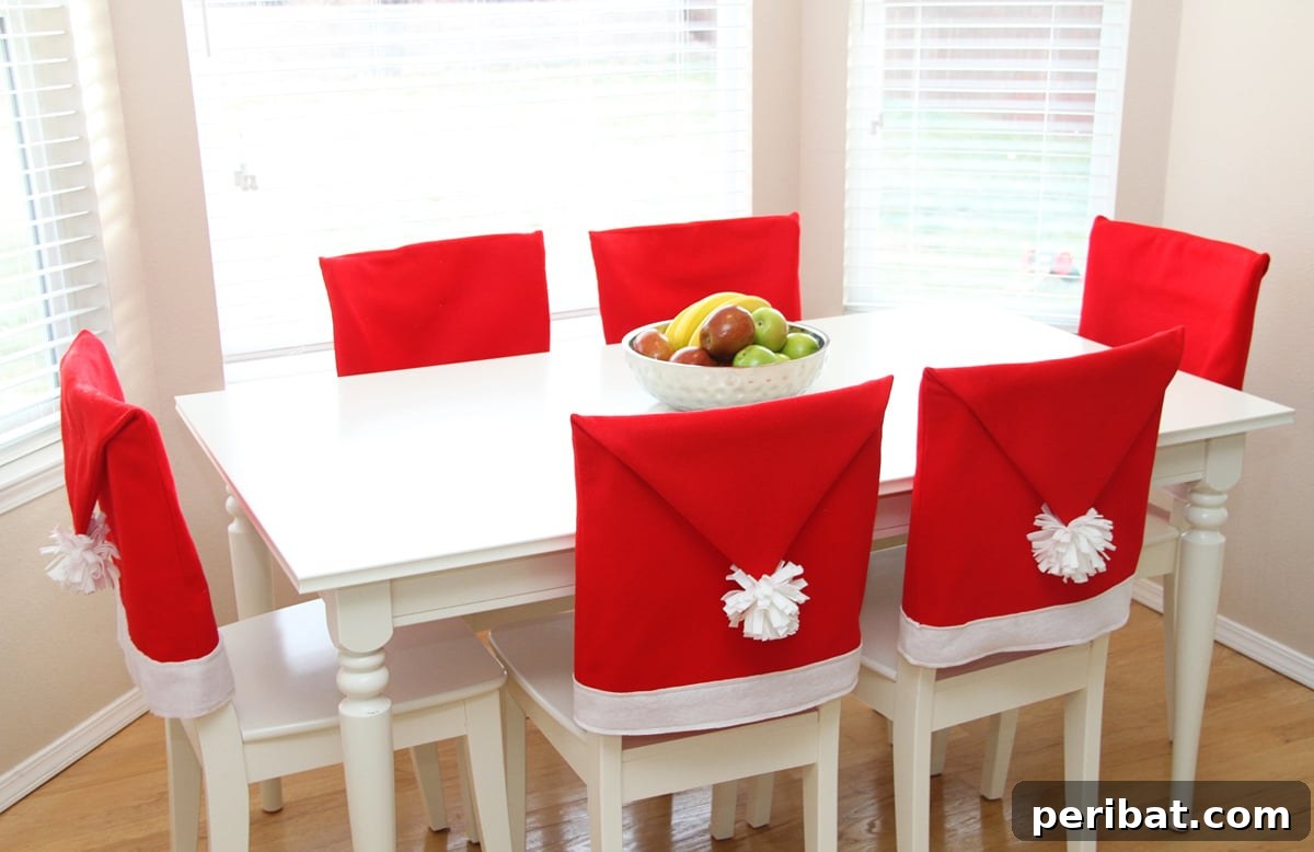 santa hat chair covers