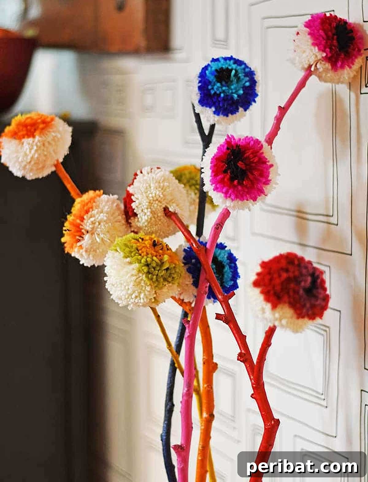 pom-pom flowers decoration