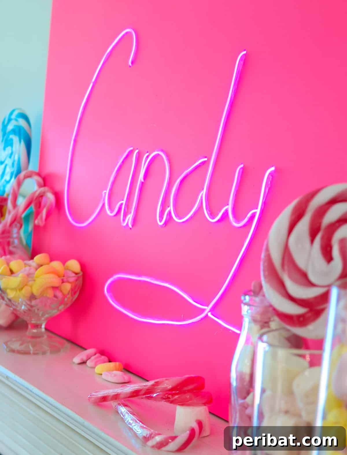 neon sign for parties