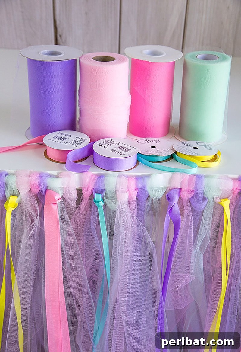 tulle table skirt