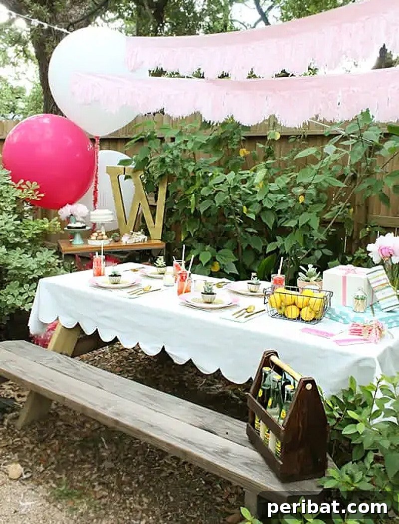 scalloped tablecloth