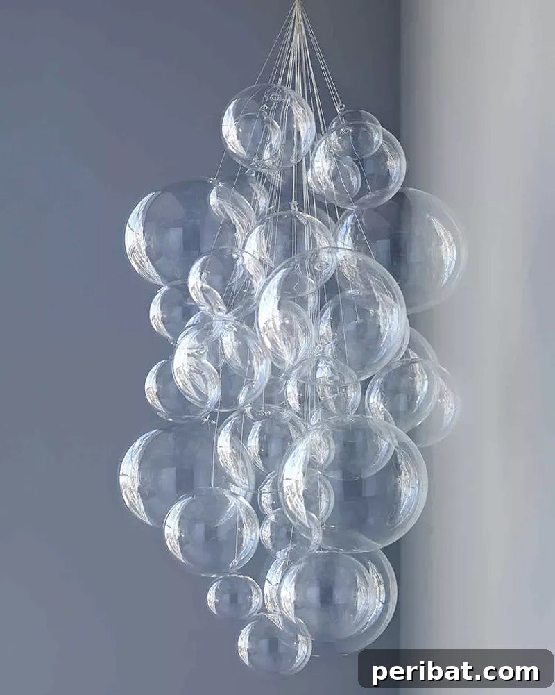 transparent bubble chandelier